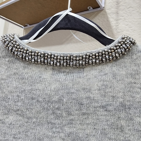 Women&M Crop Knit Sequin trim Cardigan XS - Picture 9 of 9